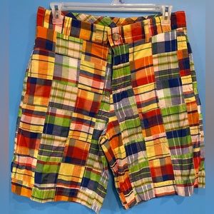 EUC Vintage Kelly’s Kids Plaid Shorts size Large